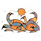 Loon Family Norval Morrisseau Art Card Ojibway Native