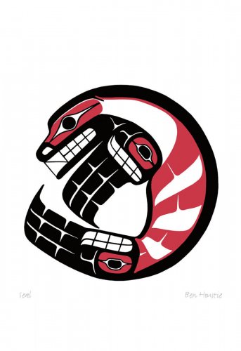 Seal Ben Houstie Art Card Heiltsuk Nation Bella Bella Native