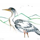 Walking Heron Ray Baptiste Art Card Ojibway Native
