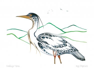 Walking Heron Ray Baptiste Art Card Ojibway Native