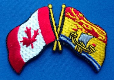 Canada / New Brunswick Flag Patch Embroidered Iron On Applique