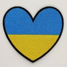 Ukraine Heart Flag Patch Badge Embroidered Iron On Applique Ukrainian