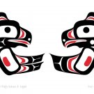 Haida Baby Raven and Eagle Eric Parnell Art Card Northwest Coast Native