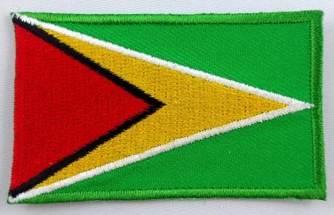 Guyana Flag Patch Embroidered Iron On Applique Guyanese