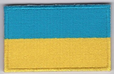 Ukraine Flag Patch Embroidered Iron On Applique Ukrainian