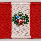 Peru Flag Patch Embroidered Iron On Applique Peruvian