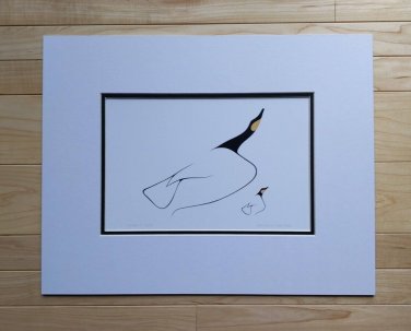 Mother and Child by Benjamin Chee Chee 11"x14" Matted Art Print Ojibway Native