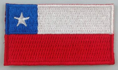 Chile Flag Patch Embroidered Iron On Applique Chilean