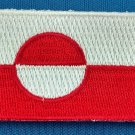 Greenland Flag Patch Embroidered Iron On Applique Greenlander Greenlandic