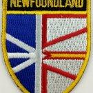Newfoundland Flag Shield Crest Patch Embroidered Iron On Sew On Applique