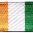 Cote D' Ivoire Flag Patch Embroidered Iron On Applique Ivory Coast