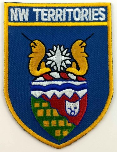 Northwest Territories COA Shield Crest Patch Embroidered Iron On Sew On Canada