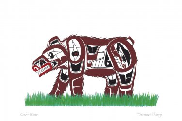 Bear Terrance Shorty Art Card Northern Tutchone Yukon Native