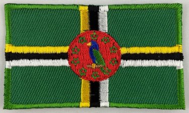 Dominica Flag Patch Embroidered Iron On Applique Dominican