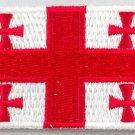 Georgia Flag Patch Embroidered Iron On Applique Georgian