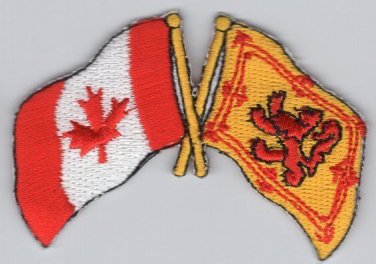 Canada / Scotland Lion Royal Standard Flag Patch Embroidered Iron On Applique