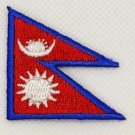 Nepal Flag Patch Embroidered Iron On Applique Nepali