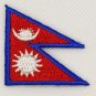 Nepal Flag Patch Embroidered Iron On Applique Nepali