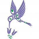 Purple Hummingbird Pauline Bull Art Card Interior Salish Native