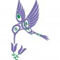 Purple Hummingbird Pauline Bull Art Card Interior Salish Native