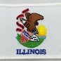 Illinois State Flag Patch Embroidered Iron On Applique