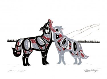 Wolves United Richard Shorty Art Card Northern Tuchone Yukon Native