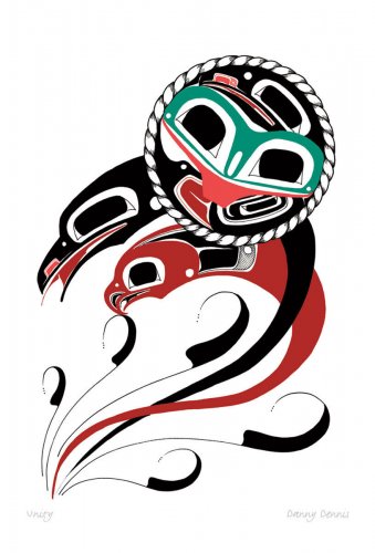 Unity Danny Dennis Art Card Tsimshian Northwest Coast Native