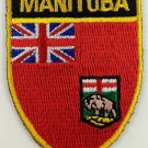 Manitoba Flag Shield Crest Patch Embroidered Iron On Sew On Canada