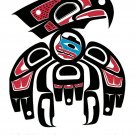 Hawk With Human Inside Joe Mandur Jr Art Card Northwest Coast Haida Art