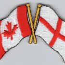 Canada / England Flag Patch Embroidered Iron On Applique Canadian British