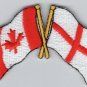 Canada / England Flag Patch Embroidered Iron On Applique Canadian British