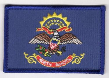 North Dakota State Flag Patch Embroidered Iron On Applique
