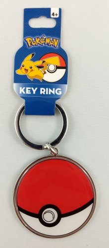 Pokeball Pokemon Metal Keychain Key Ring Nintendo New - Licensed