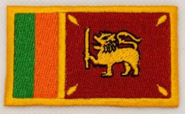 Sri Lanka Flag Patch Embroidered Iron On Applique Sri Lankan