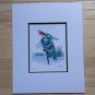 Green Heron by Richard Shorty  11"x14" Matted Art Print Tutchone Native