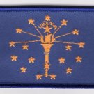 Indiana State Flag Patch Embroidered Iron On Applique