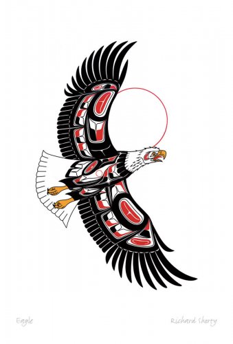 Eagle Richard Shorty Art Card Tuchone Yukon Native