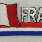 France Flag Patch Embroidered Iron On Applique