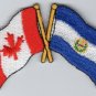 Canada / El Salvador Flag Patch Embroidered Iron On Applique Canadian Salvadoran