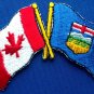 Canada / Alberta Flag Patch Embroidered Iron On Applique
