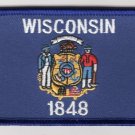 Wisconsin State Flag Patch Embroidered Iron On Applique