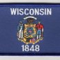 Wisconsin State Flag Patch Embroidered Iron On Applique
