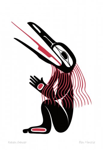 Raven Dancer Ben Houstie Art Card Heiltsuk Nation Bella Bella Native No:774