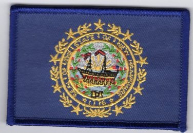 New Hampshire State Flag Patch Embroidered Iron On Applique