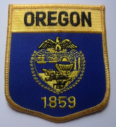 Oregon State Shield Patch Embroidered Iron On Applique