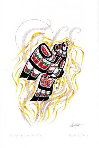 Rising Up From The Ashes - Phoenix Richard Shorty Art Card Tuchone Yukon Native