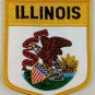 Illinois State Shield Patch Badge Embroidered Iron On Sew On Applique