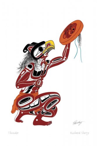 Thunder Richard Shorty Art Card Northern Tuchone Yukon Native