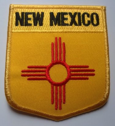 New Mexico State Shield Patch Embroidered Iron On Applique