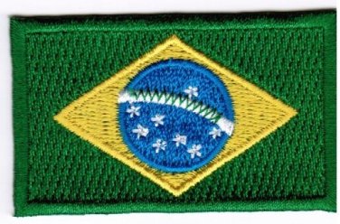 Brazil Flag Patch Embroidered Iron On Applique Brazilian Brasil
